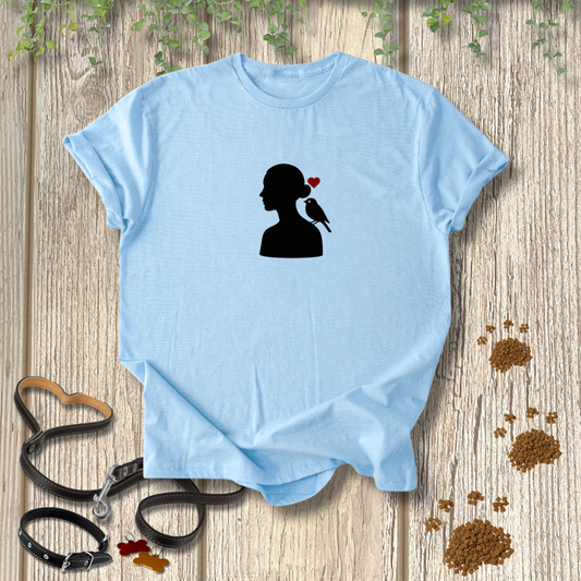 Female Silhouette Bird Love