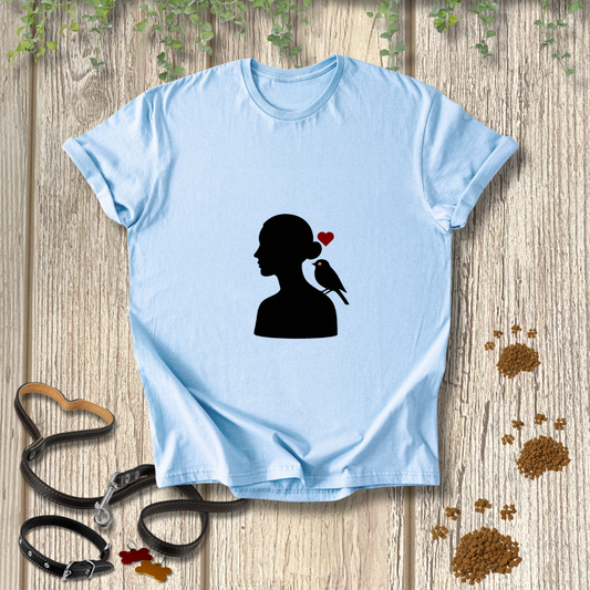 Female Silhouette Bird Love