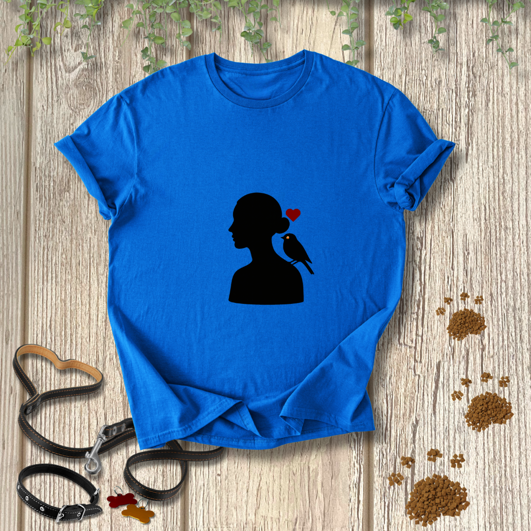 Female Silhouette Bird Love