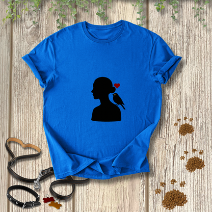Female Silhouette Bird Love