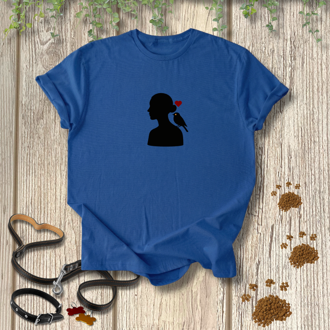 Female Silhouette Bird Love