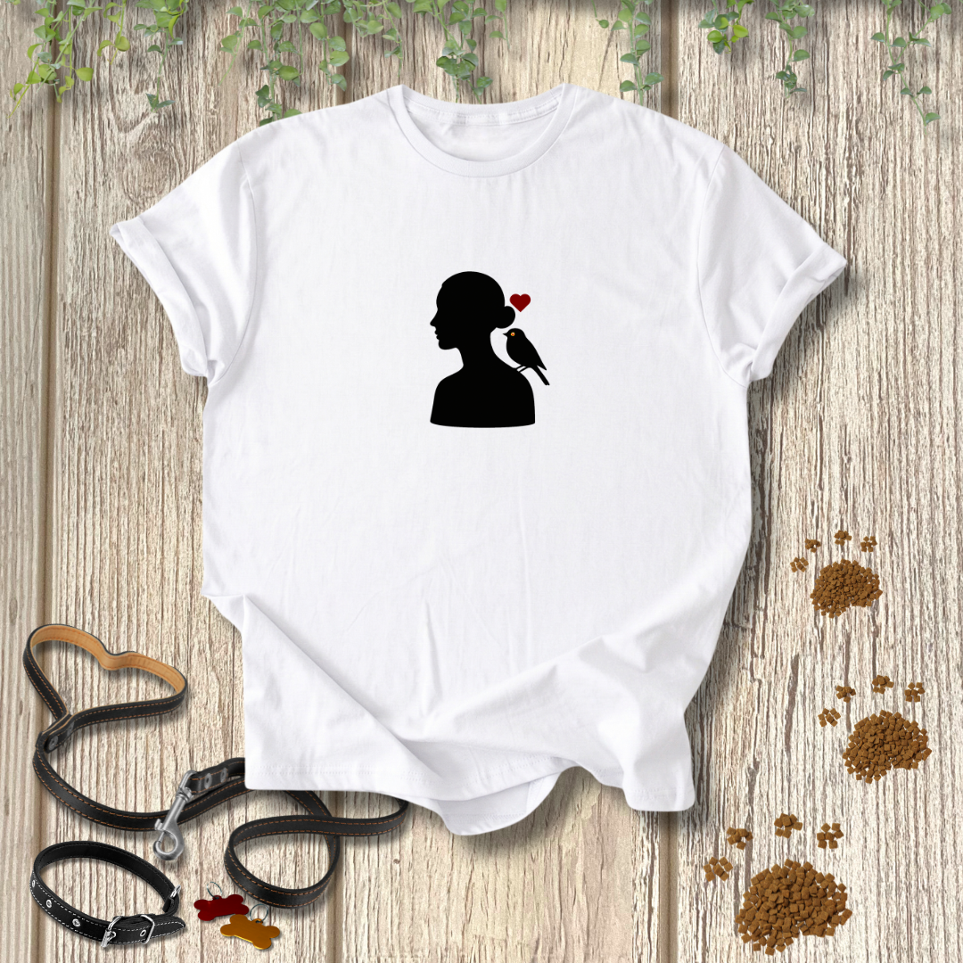 Female Silhouette Bird Love