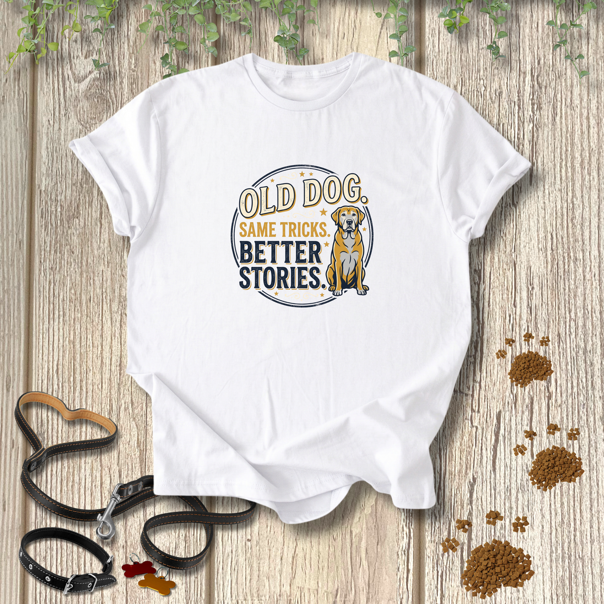 Old Dog Better Stories T-shirt
