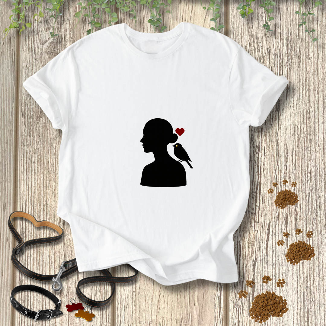 Female Silhouette Bird Love