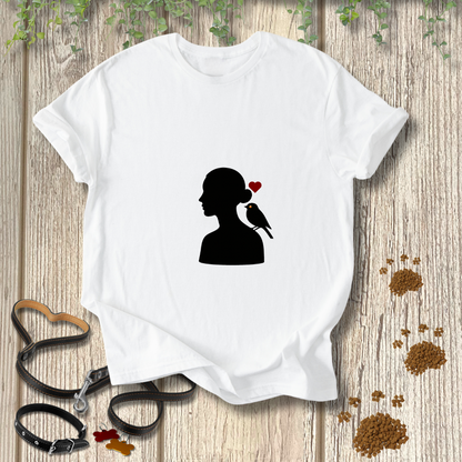 Female Silhouette Bird Love