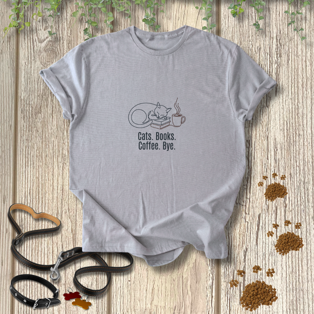 Cats Books Coffee T-shirt