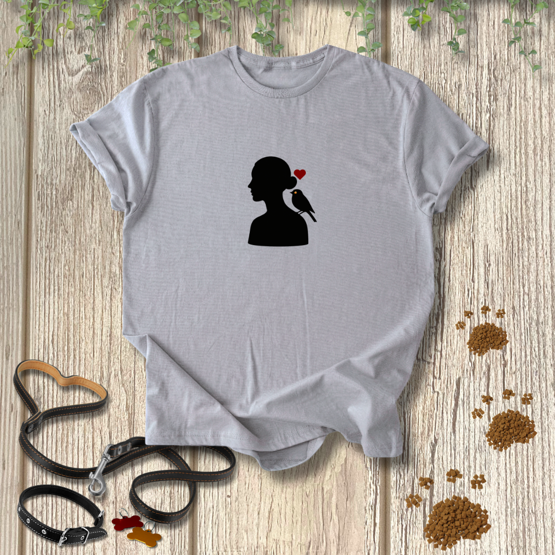 Female Silhouette Bird Love