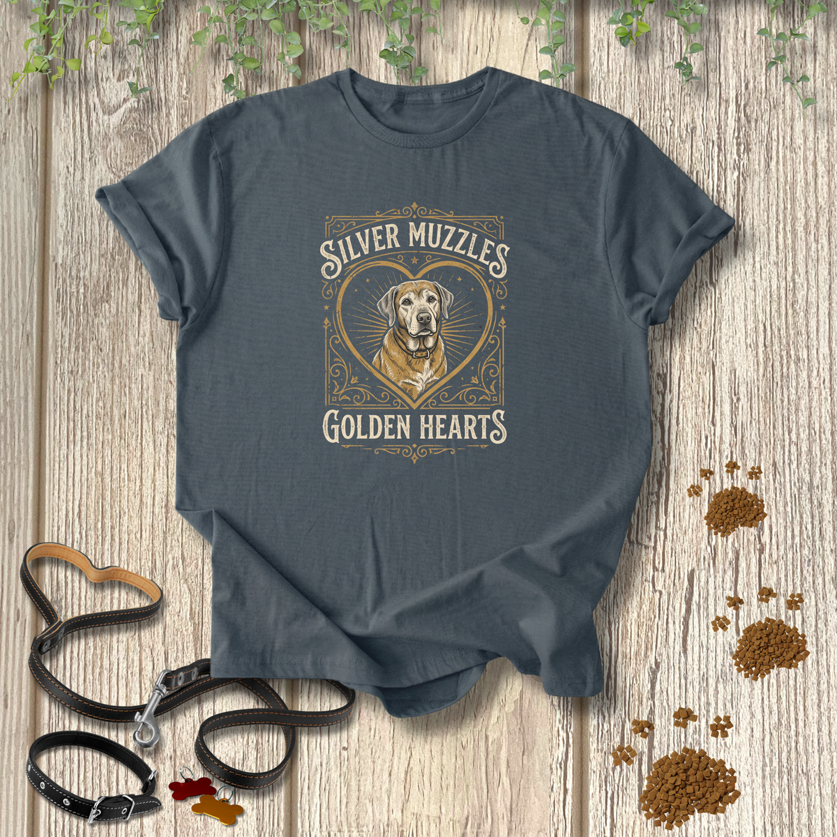 Silver Muzzles Golden Hearts T-shirt