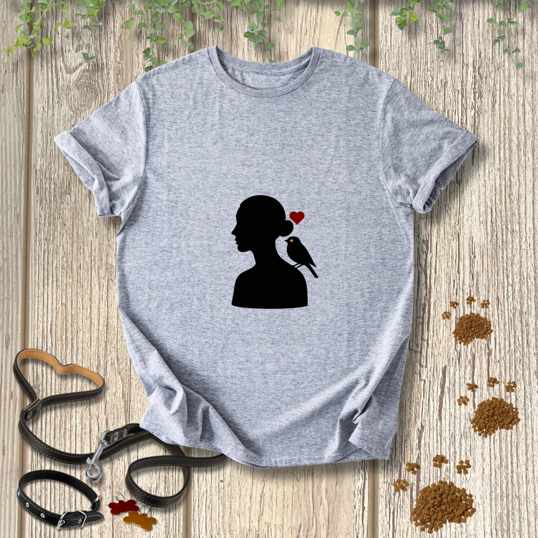 Female Silhouette Bird Love
