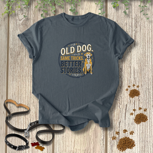 Old Dog Better Stories T-shirt