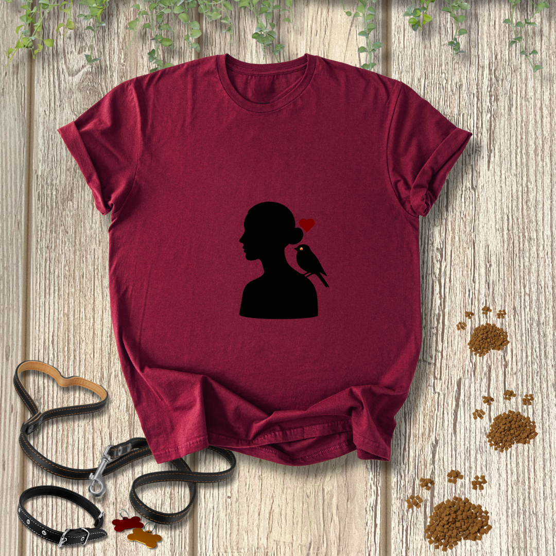 Female Silhouette Bird Love