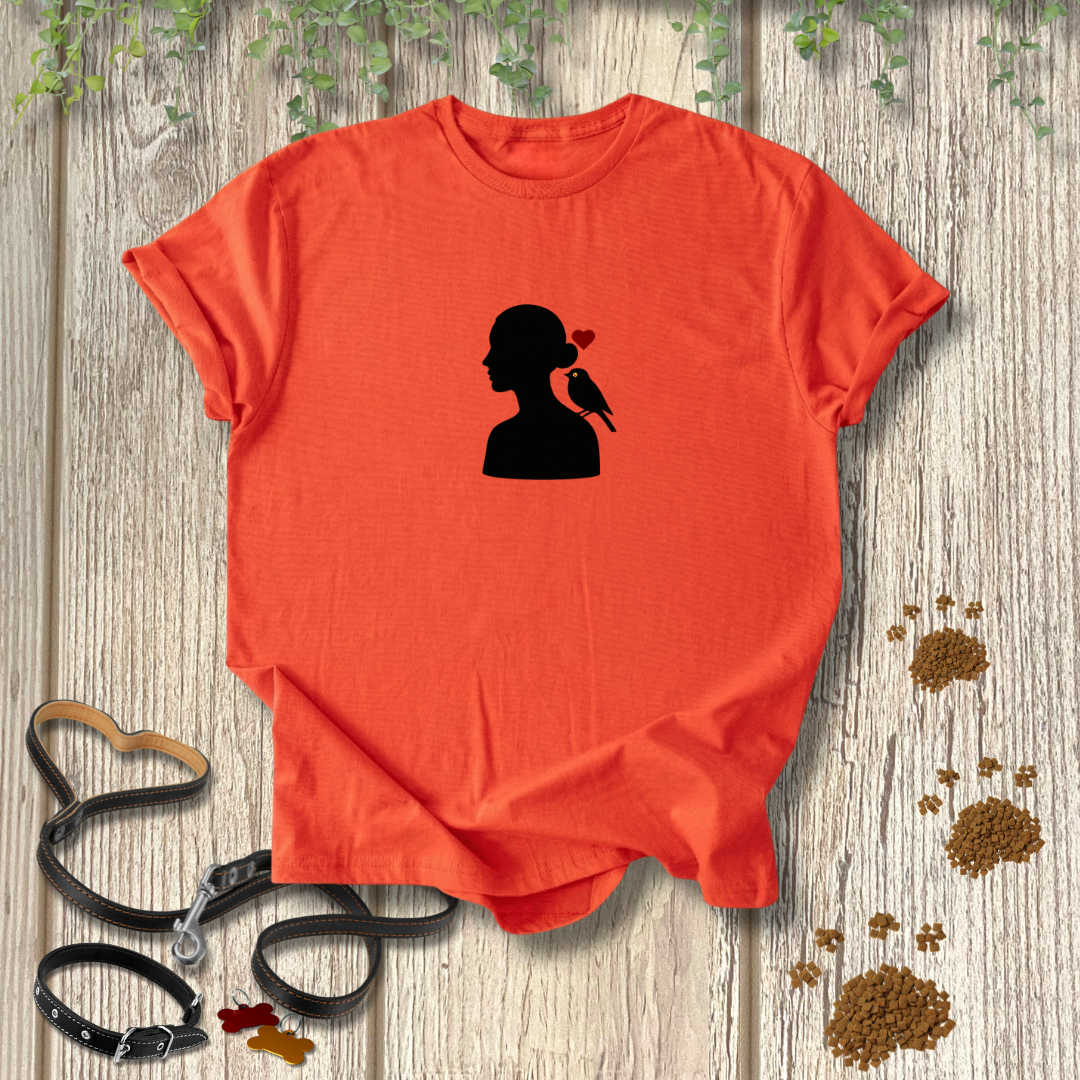 Female Silhouette Bird Love