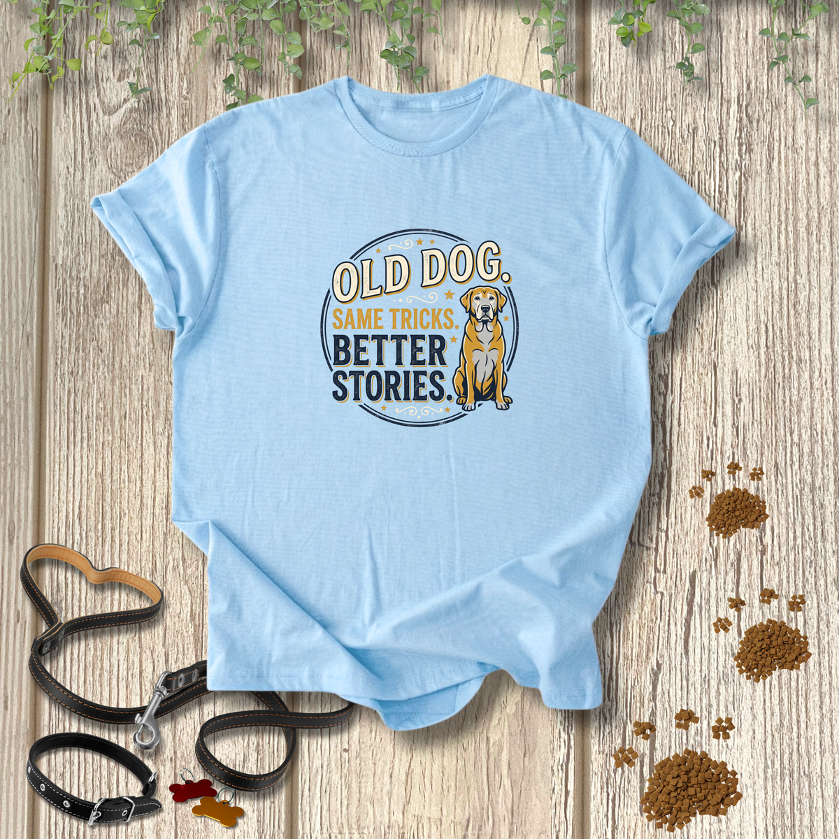 Old Dog Better Stories T-shirt