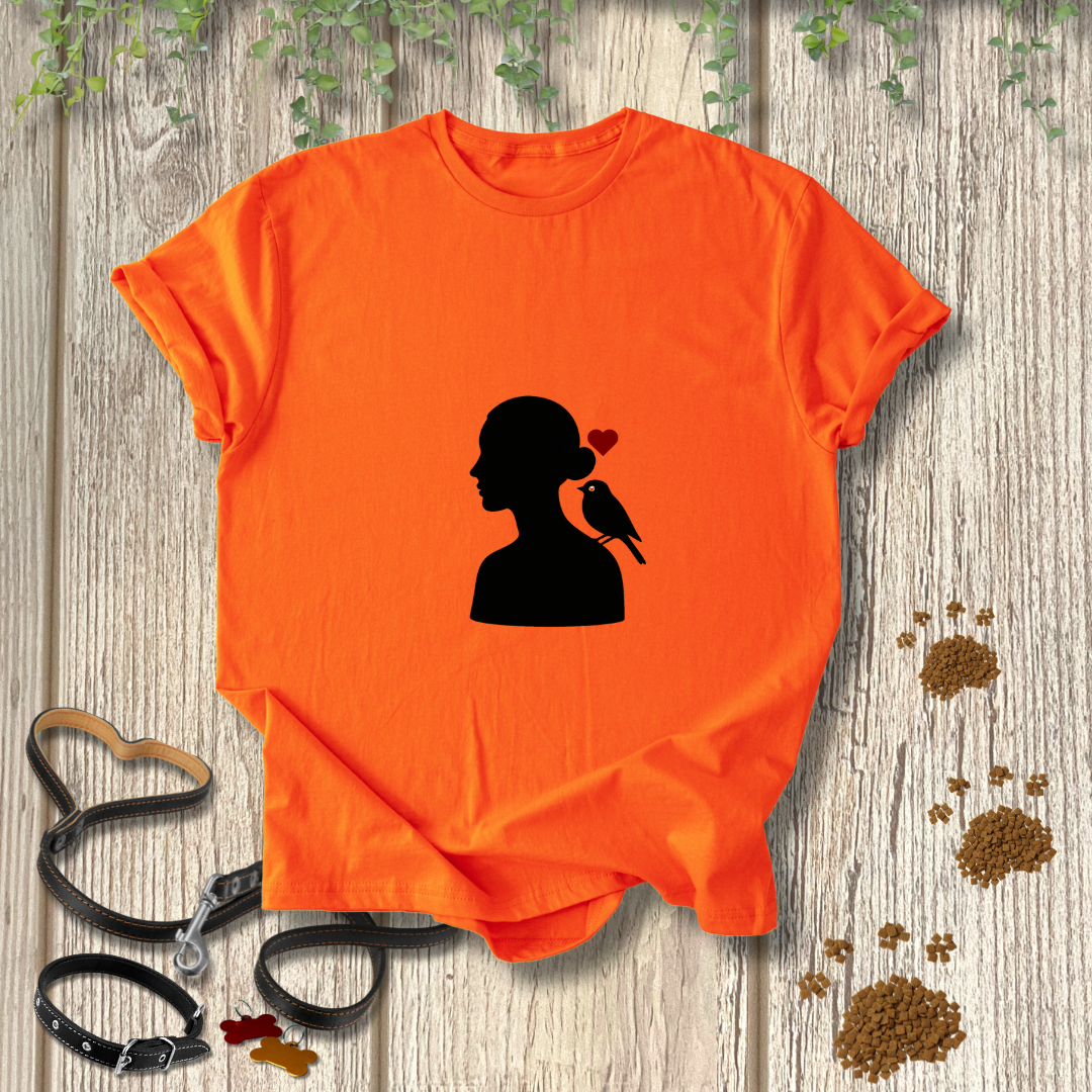 Female Silhouette Bird Love