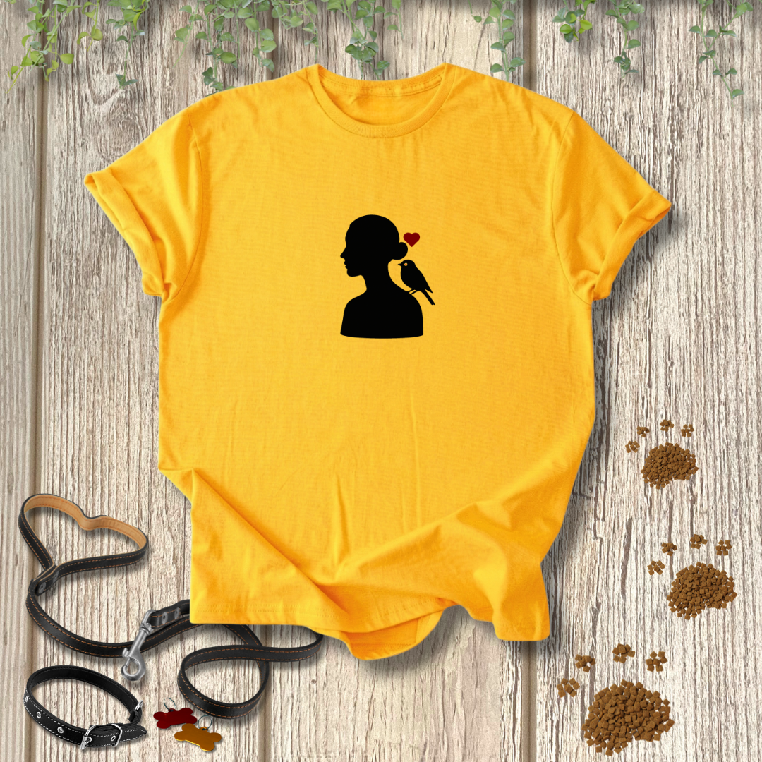 Female Silhouette Bird Love