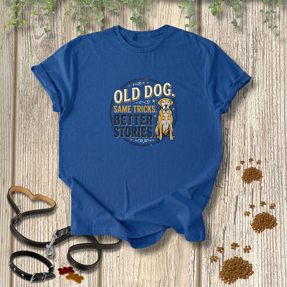 Old Dog Better Stories T-shirt